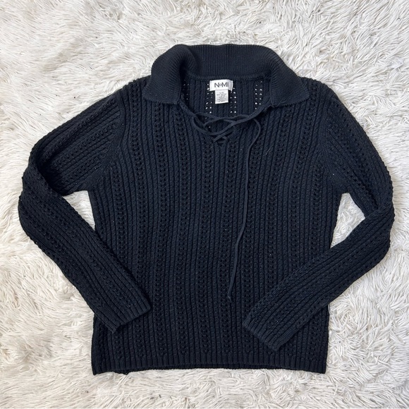 ◾️Nomi Knit Collared Lave Up Bust Sweater - Picture 2 of 5
